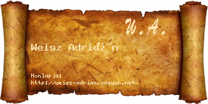 Weisz Adrián névjegykártya